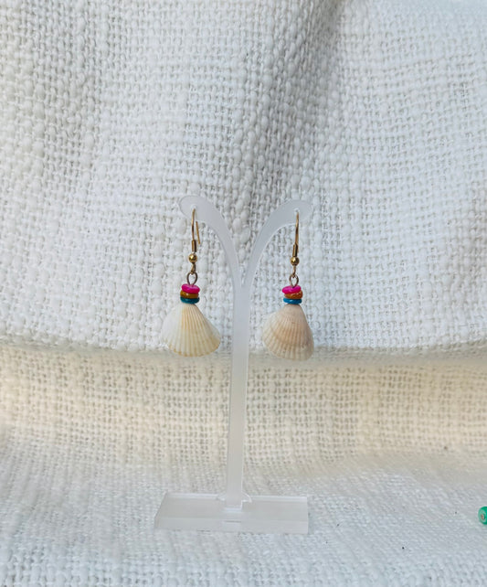 Maris Beaded Shell Earrings